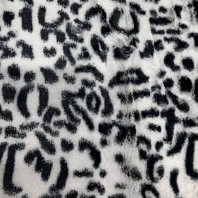 Feldman Black Faux Leopard Fur