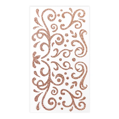 Rose Gold Glitter Swirl Stickers by Recollections™