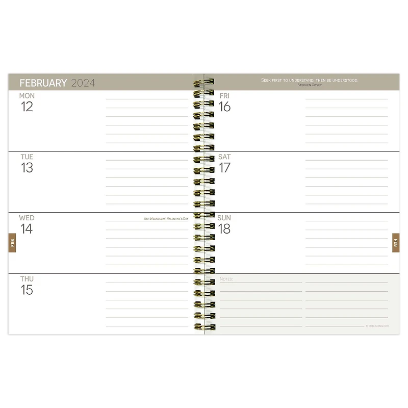 TF Publishing 2024 Stone & Marble Medium Weekly Monthly Planner