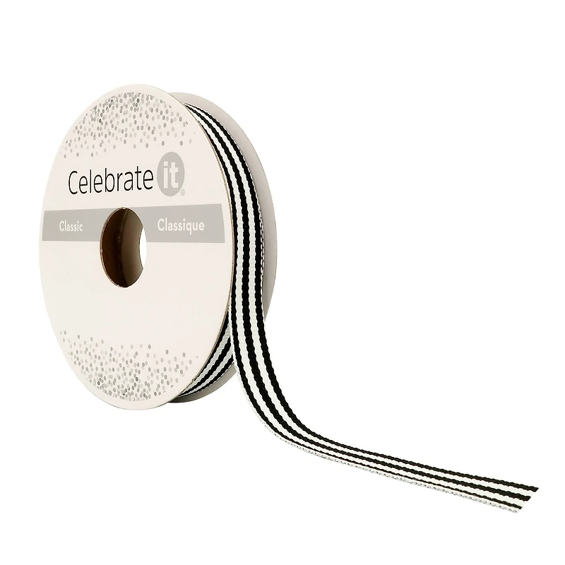 3/8" x 7yd. Grosgrain Stripe Ribbon by Celebrate It™