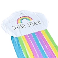 Rae Dunn 16ft. Splish Splash Rainbow Slide & Ride with Sprinkler