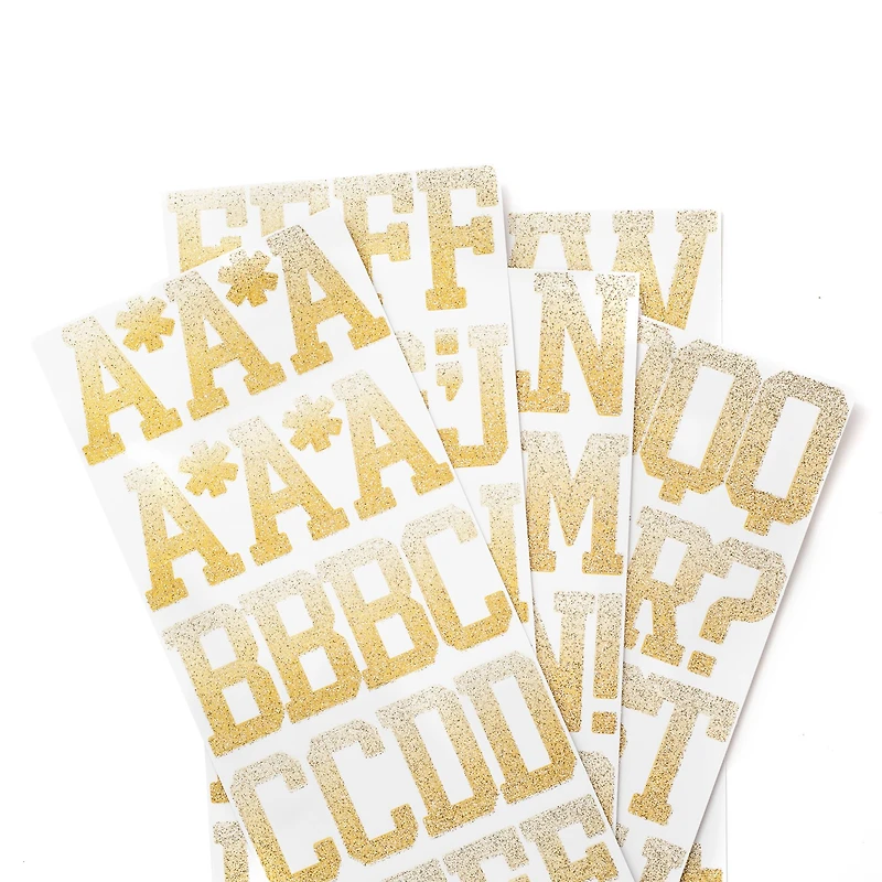 Gold & White Glitter Ombre Alphabet Stickers by Recollections™