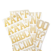 Gold & White Glitter Ombre Alphabet Stickers by Recollections™