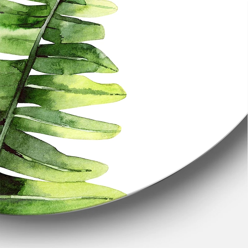 Designart - Fern Plant In Greenbotanical Detail