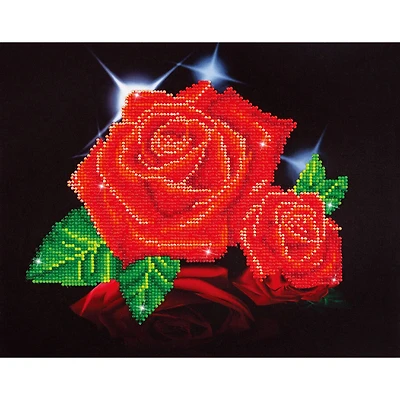 Diamond Dotz® Red Rose Sparkle Diamond Painting Artwork Kit
