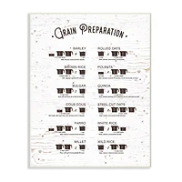 Stupell Industries Grain Prep Cheat Sheet, 10" x 15"