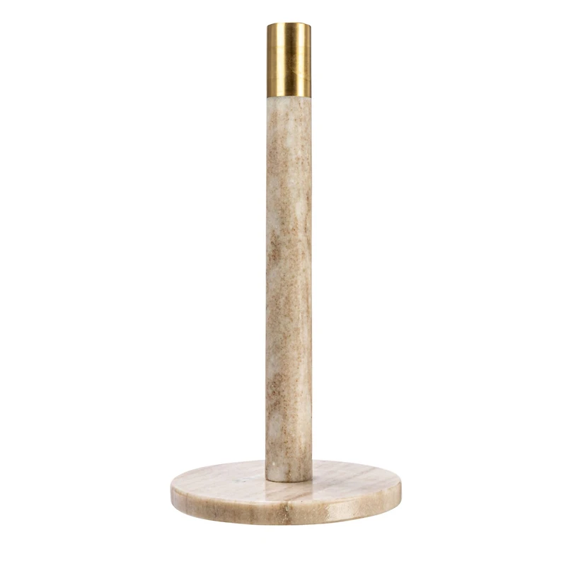 Hello Honey® 12" Modern Marble with Brass Detail Paper Towel Holder