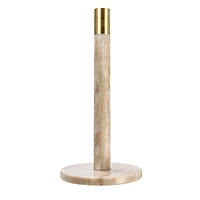 Hello Honey® 12" Modern Marble with Brass Detail Paper Towel Holder