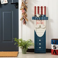 Glitzhome® 36" Patriotic Uncle Sam Porch Sign