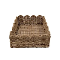 Scallop Rattan Tray by Ashland