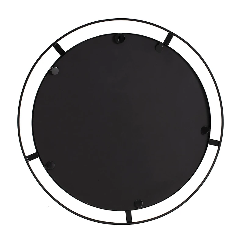 Habitat Thales 23" Black & Golden Circular Wall Mirror