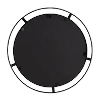 Habitat Thales 23" Black & Golden Circular Wall Mirror
