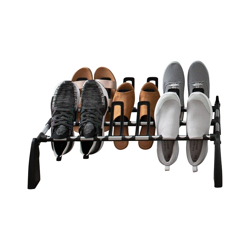 Organize It All 9 Pair Floor Shoe Rack