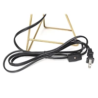 Simple Designs Gold & White Down to the Wire Table Lamp