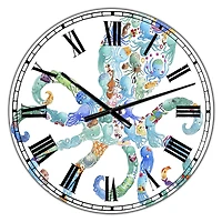 Designart 'Octopus Made Of Octopus Large Nautical & Coastal Wall Clock