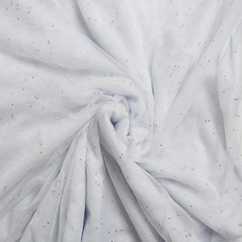 Feldman White with Pearls Mesh