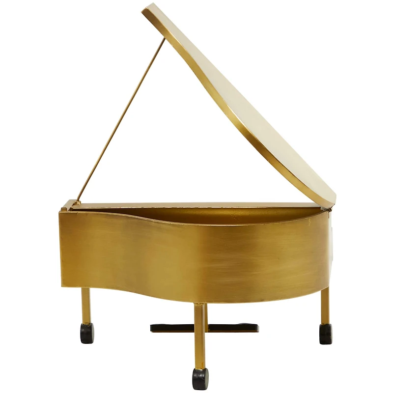 The Novogratz 22" Gold Metal Piano Instrument Sculpture