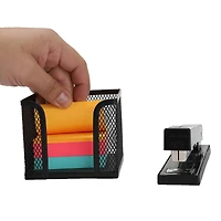 Mind Reader Black 2-Pack Metal Mesh Memo Pad Holder
