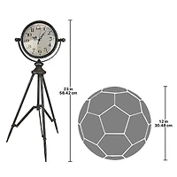 23" Verne Tripod Timepiece Tabletop Clock