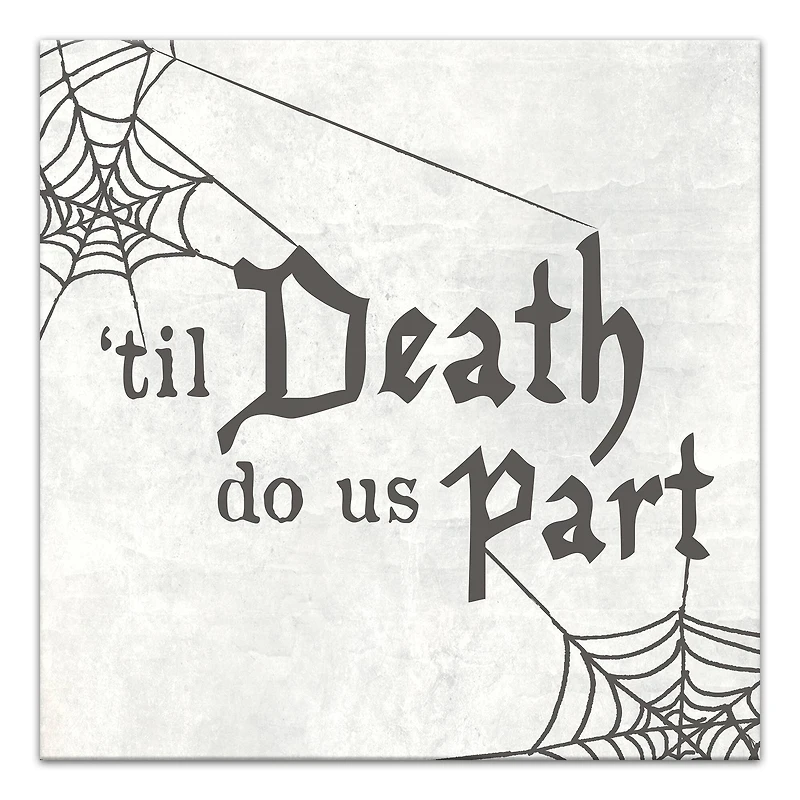 'Til Death Do Us Part Webs Canvas Wall Art