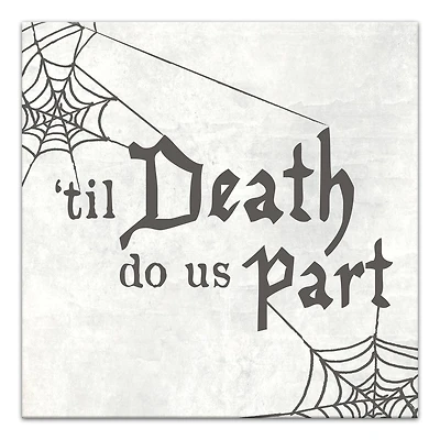 'Til Death Do Us Part Webs Canvas Wall Art
