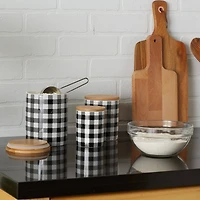 DII® Buffalo Check Ceramic Canister Set