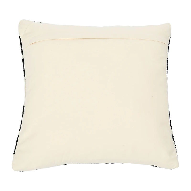Hello Honey® Black & White Pattern Woven Wool & Cotton Pillow