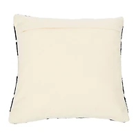 Hello Honey® Black & White Pattern Woven Wool & Cotton Pillow