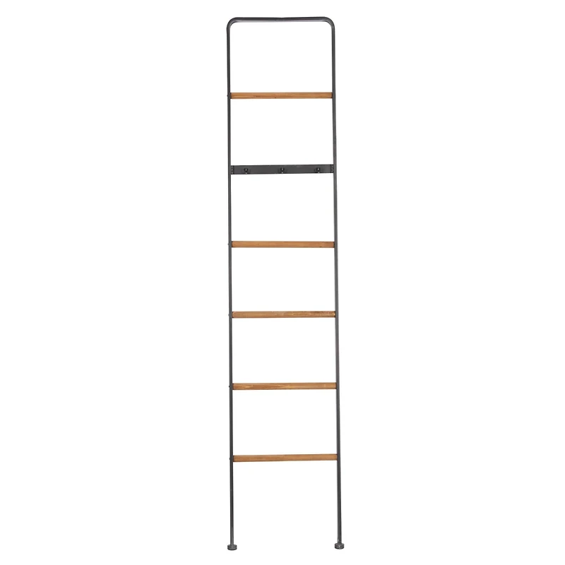72" Black Metal Contemporary Ladder