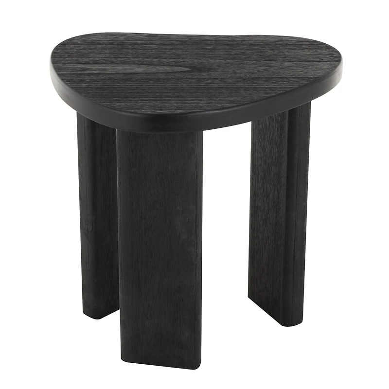 20" Black Handmade Heart Inspired Side End Accent Table