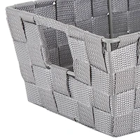 Simplify Small Grey Woven Storage Shelf Baskets, 2ct.