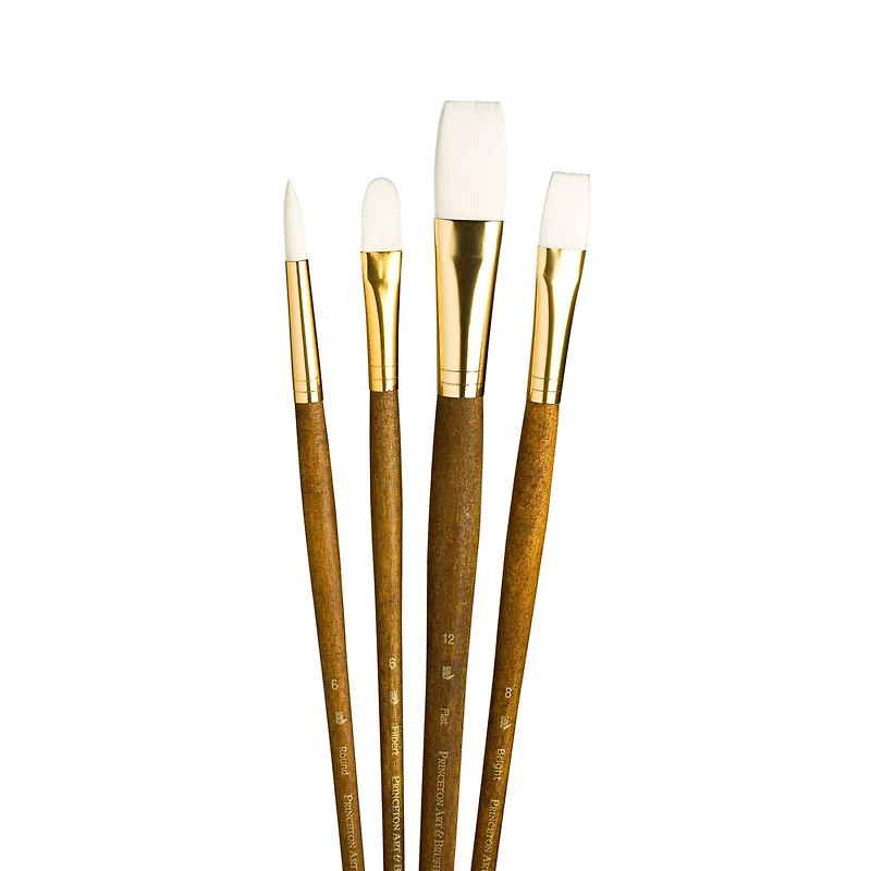 Princeton™ RealValue™ White Taklon 4 Piece Brush Set