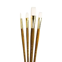 Princeton™ RealValue™ White Taklon 4 Piece Brush Set
