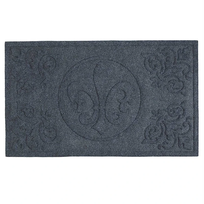 DII® Dark Gray Fleur De Lis Floormat