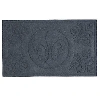 DII® Dark Gray Fleur De Lis Floormat
