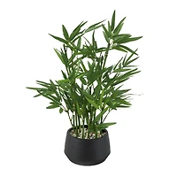 19" Green Foliage Artificial Plant with Black Pot