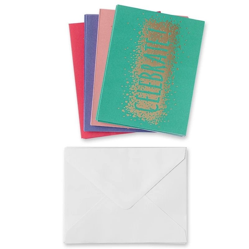 Gold Celebrate Cards & Envelopes by Recollections™, 4.25" x 5.5"