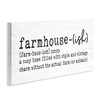 Stupell Industries Farmhouse-Ish Playful Definition Sign Birch Pattern Wall Plaque Art