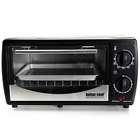 Better Chef 9L Black with Stainless Steel Front Toaster Oven Broiler