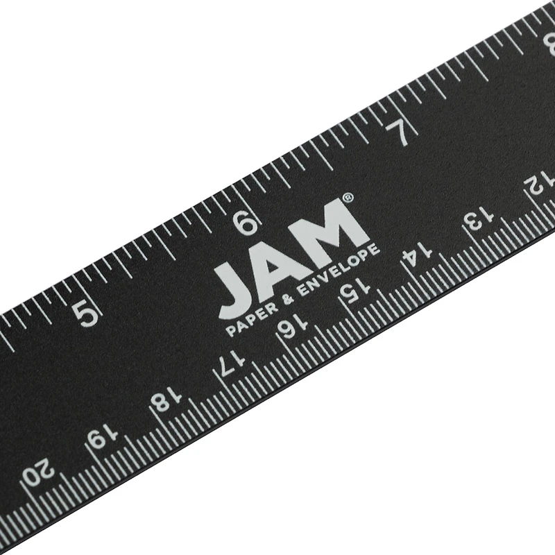 JAM Paper Metallic Stainless Steel Rulers