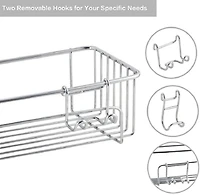 NEX™ Silver Shower Caddy Hanging Basket Shelf Set
