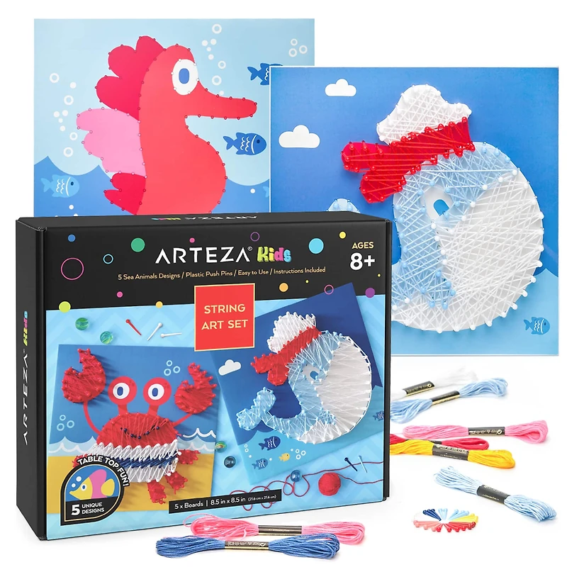 Arteza® Kids Sea Animals String Art Set