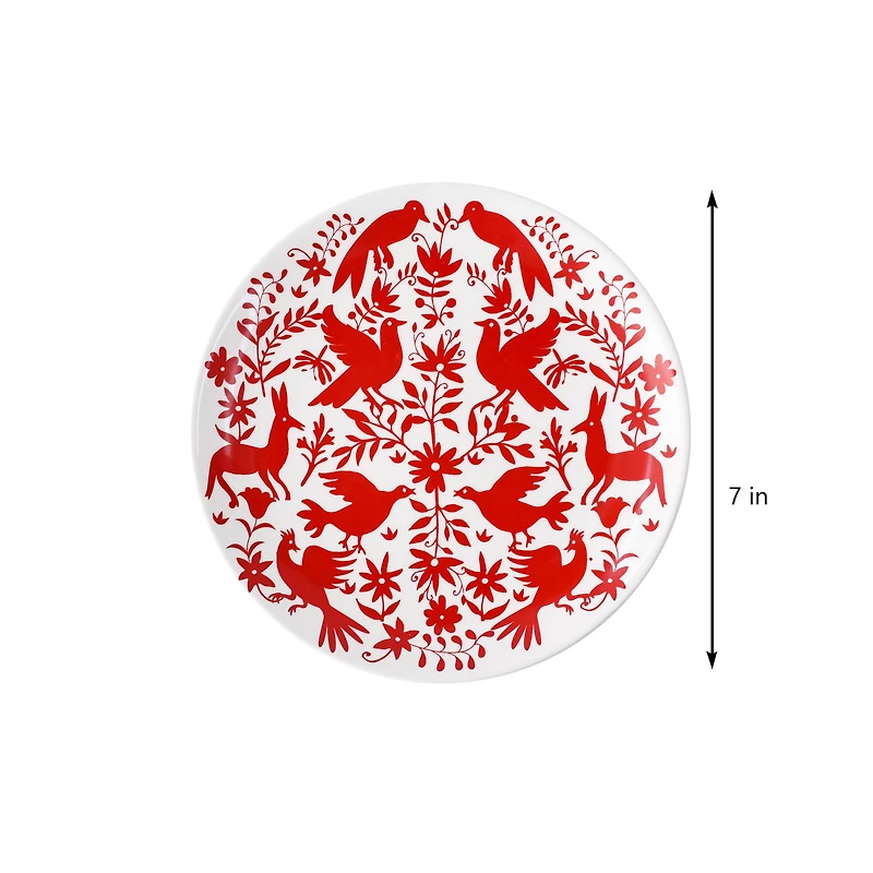 7" Red Ceramic Plate from Ashland®