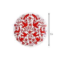 7" Red Ceramic Plate from Ashland®