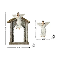 Glitzhome® 11 Piece Ivory Nativity Figurine Set