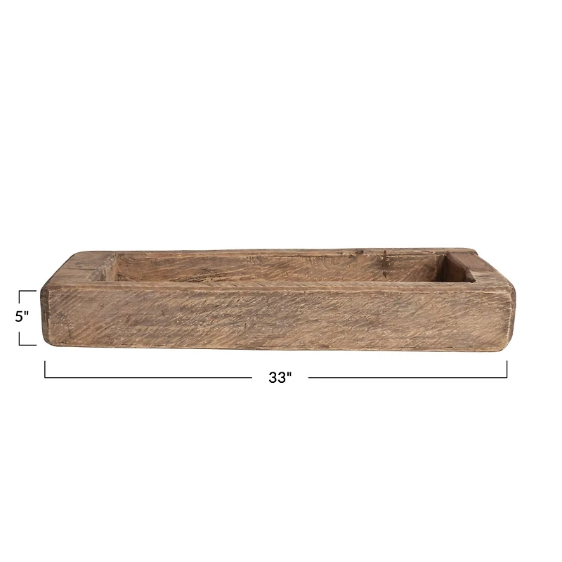 Hello Honey® 33" Natural Decorative Wood Tray