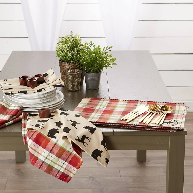 DII® Mountain Trail Plaid Cloth Dinner Napkins, 6ct.
