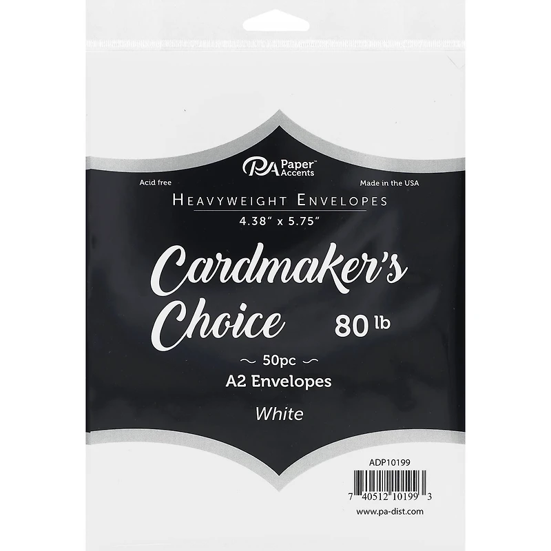 PA Paper™ Accents Cardmaker's Choice A2 White Heavyweight Envelopes, 50ct.
