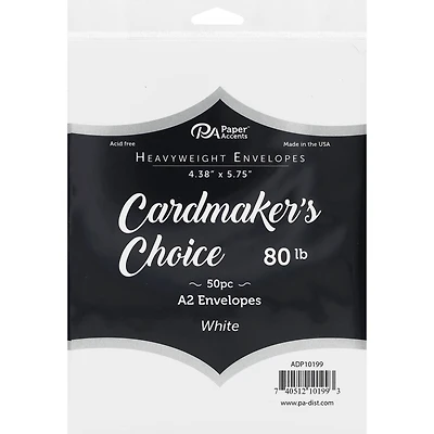 PA Paper™ Accents Cardmaker's Choice A2 White Heavyweight Envelopes, 50ct.
