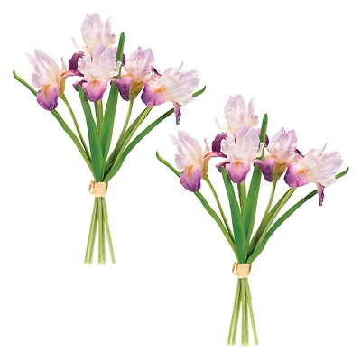 15.5" Purple Iris Floral Bundle, 2ct.